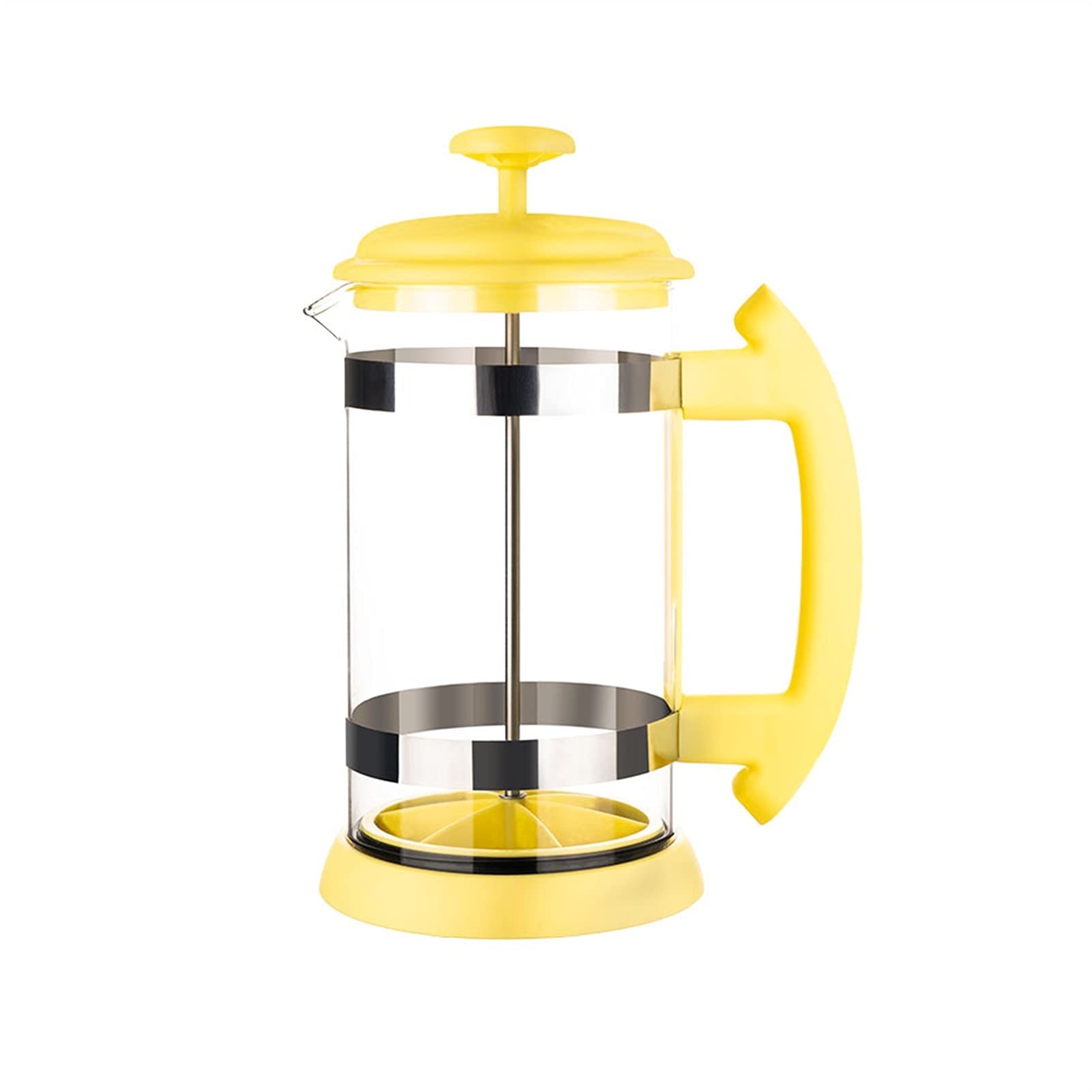 caffettiera Bollitore for caffè Teiera in vetro in acciaio inossidabile Caffè Caffettiera for tè Filtro pressa Stantuffo 1000ml Macchina for caffè espresso manuale Pentola per la casa, la cucina (Col