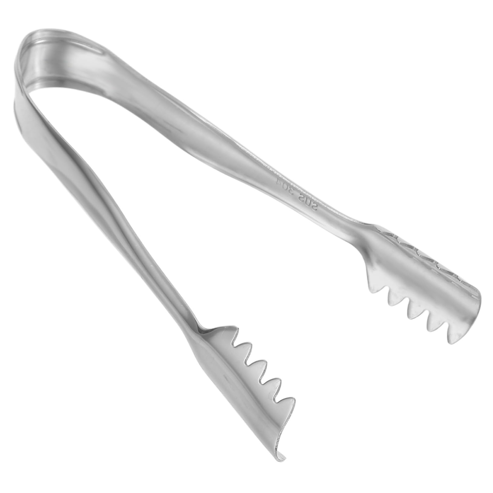 KICHOUSE Stainless Steel Ice Clip Bread Clips Bread Tong Small Tongs for Serving Meat Turner Tong Appetizer Tongs Professional Toast Tong Ergonomic Grill Tong Ice Tong Toast Tongs Silver