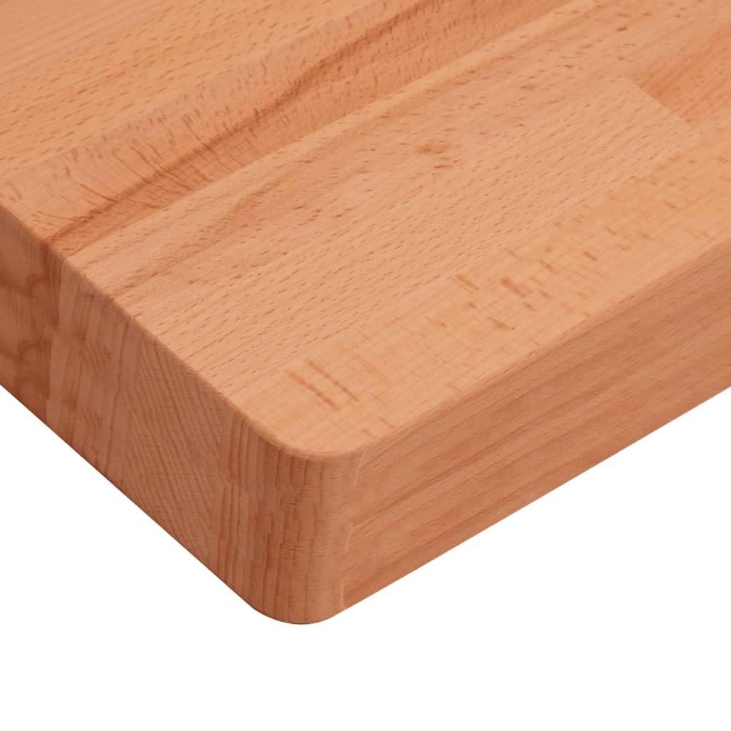 Piano da tavolo in legno massello di faggio, 40 x 40 x 4 cm, quadrato, con angoli arrotondati, per tavolino da caffè, piano di lavoro, accessori per mobili, fai da te, stabile, versatile, per ufficio