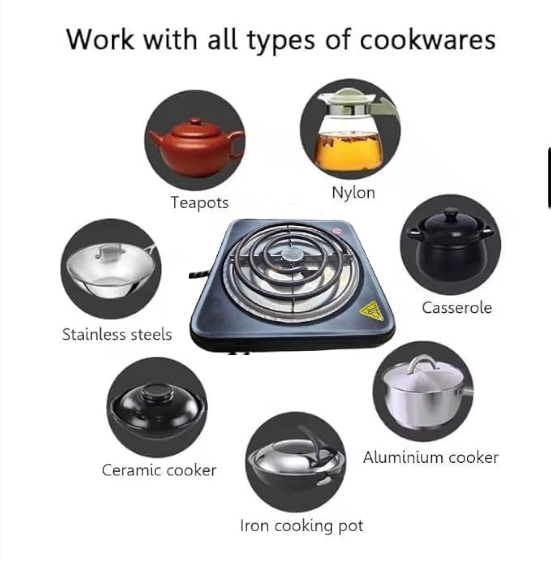 Electric Hookah Coal Burner, Single Coil Hot Plate