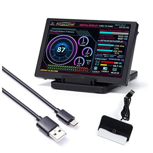 VENYAA 12,7 cm (5 ) IPS Monitor Bildschirm Computer Sekundärbildschirm Monitor Bildschirm für AIDA64 Base USB Kabel