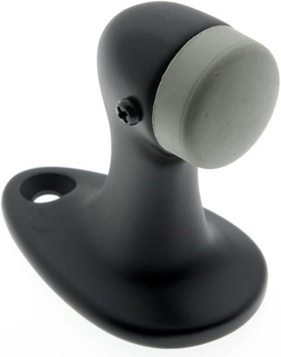 idh by St. Simons 13014-10B Professional Grade Quality Genuine Solid Brass Large-Stop Gooseneck Door Stop, Oil-Rubbed Bronze