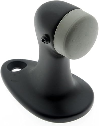 Miniatura 18 de idh by St. Simons 13014-015 Tope de puerta de cuello de cisne de gran parada de latón macizo genuino de calidad profesional, níquel satinado