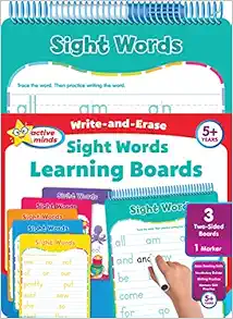 Active Minds - Write-and-Erase - Wipe Clean Learning Boards Ages 5+ - Sight Words (Active Minds Welbs) book cover