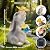 IDEA SHOW Solar Garden Statue Outdoor Decor, Rabbit Figurine with Butterfly LED Lights, Bunny Statue for Garden, Yard Decor, Lawn Ornament, Valentine's Day Birthday Gift for Women Mom Grandma