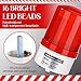 Grinsvalley 6 Pack Industrial LED Rotating Strobe 110v Warning Light Red Strobe Emergency Flashing Signal Silent Visual Siren Light for Factory, Warehouse, Worksite, Workshop