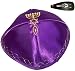 Holy Land Market Purple Kippah with Golden Messianic Sign Embroidered Satin with Clip