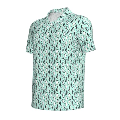Polo homme à manches courtes de qualité supérieure imprimé pingouins - 5