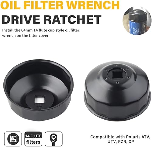 Miniatura 2 de GZYF Zhisheng - Llave de filtro de aceite, herramienta de filtro de aceite para todos los vehículos Polaris 2520799 2540086 2830550