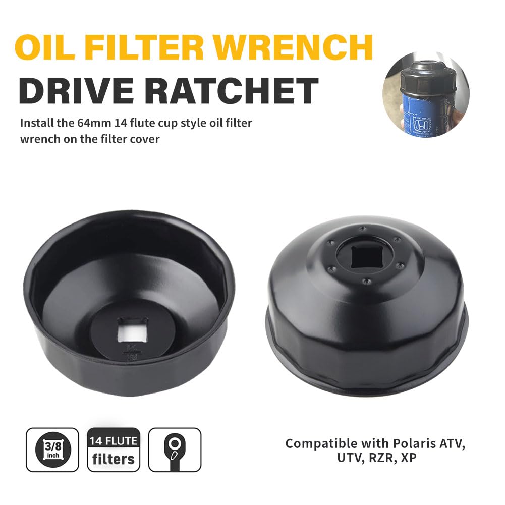 GZYF Zhisheng Oil Filter Wrench, Oil Filter Tool for Polaris All Vehicles 2520799 2540086 2830550