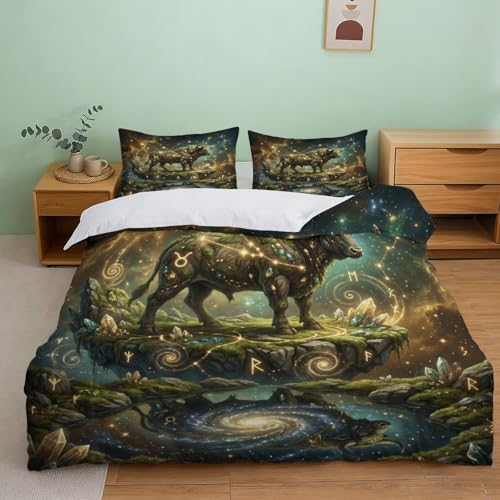 Housse de couette Taureau 200x200 microfibres pour lit double