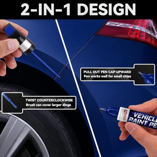 Image of xdotoar Maruti Suzuki Victoris ETERNAL BLUE (ZQE) Touch Up Paint Pen | Car Scratch Remover & Paint Chip Repair | Exact Color Match | Quick Dry Formula | Rust Protection | 18ml