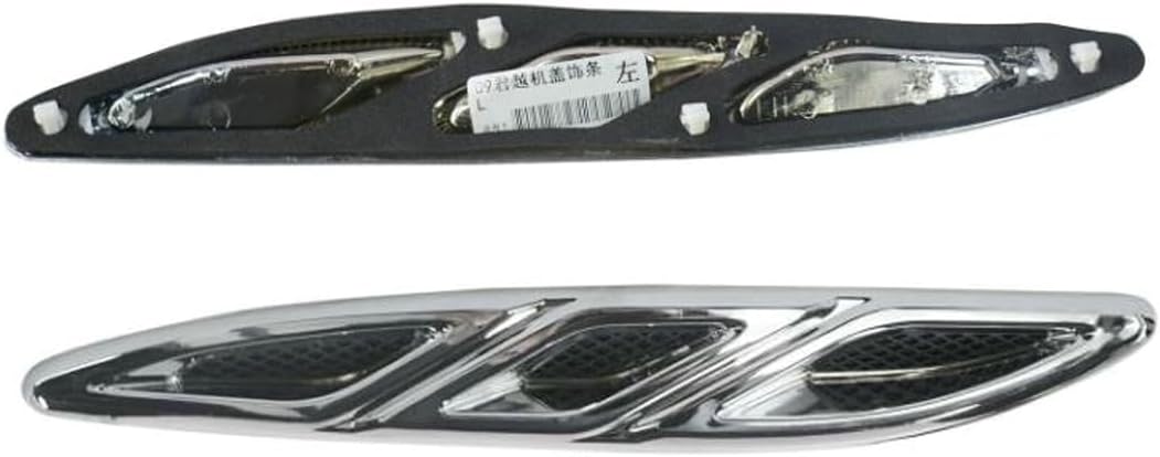 2PCS Intake Scoop Turbo Bonnet Vent Hood Air Vent Trim Cover for Buick LaCrosse 2009 2010 2011 2012 2013 Chrome