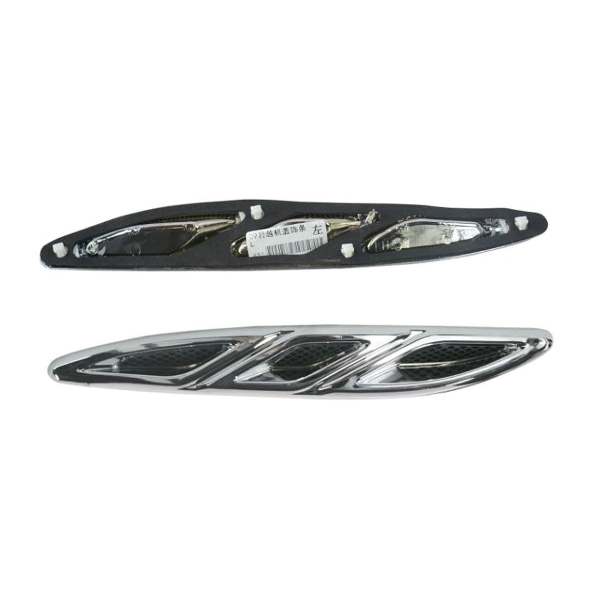 2PCS Intake Scoop Turbo Bonnet Vent Hood Air Vent Trim Cover for Buick LaCrosse 2009 2010 2011 2012 2013 Chrome
