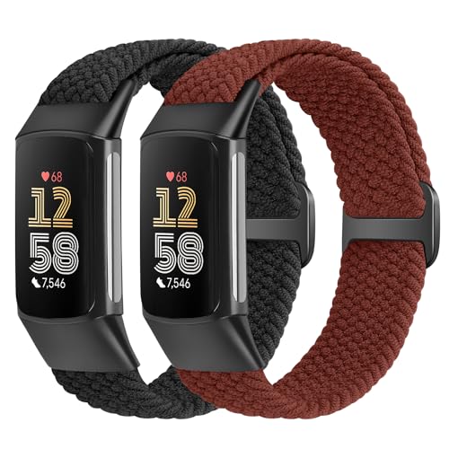Dafean 2 Pack Bracelet Tressé Compatibles avec Fitbit C...