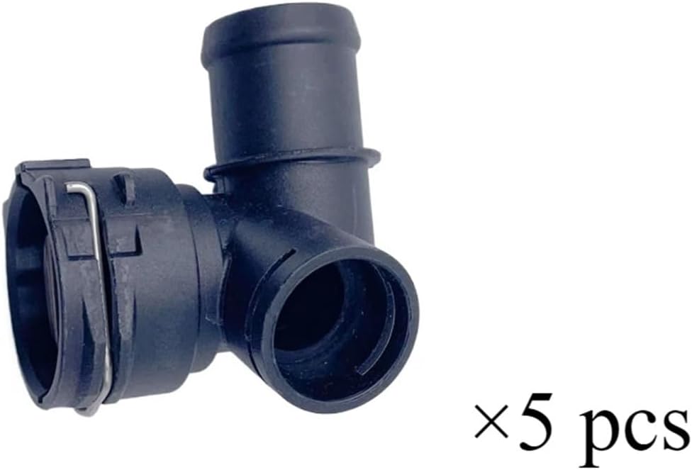 5Q0122291AK Radiator Cooling Hose Connector Coolant Pipe Connection Pipe Compatible With Q2 A3 VW Golf 5QD122291E 5QN122291H(5Q0122291AK-5pcs)