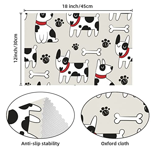 Sets de table patte de chien lavables - Éviter table abîmée et assiette qui glisse - 5