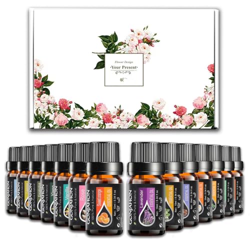 KMSCO Essential Oils Set -Top 14(0.33Fl Oz) Organic Plant Natural