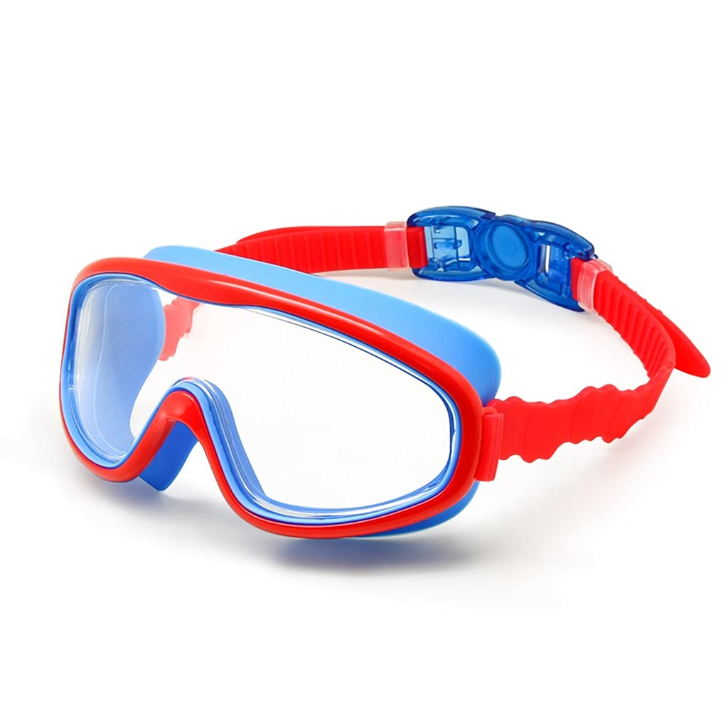 JWXFGHJT Gafas de natación para niños de 3 a 8 años, visión Amplia, antiniebla, antisnorkel, máscara de Buceo, Tapones para los oídos, Deportes al Aire Libre