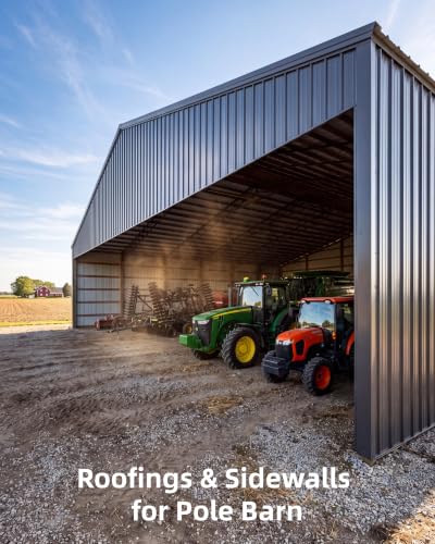 Image of GarveeLife Ribbed Metal Roofing Panels, 178 Ft