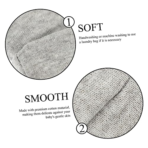 9pairs Anti-scratch Cotton Mittens Comfortable No Scratch Hand Protectors for Newborns Soft Boy Girl Gloves White Black Gray Keeping Safe2