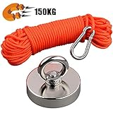 Mucho imanes fuertes, 150 kg de fuerza magnética vertical en la base de placa de acero de 30 mm de grosor en condiciones ideales debido al imán de neodimio n52 de alto grado y tamaño más grande.