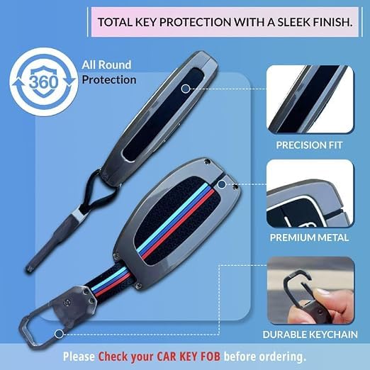 Image of NEODRIFT 'KeyShield' Car Key Cover for Hyundai i20 Active (Shape 1, 04 Buttons) (Durable, Stylish and 360 Protection)