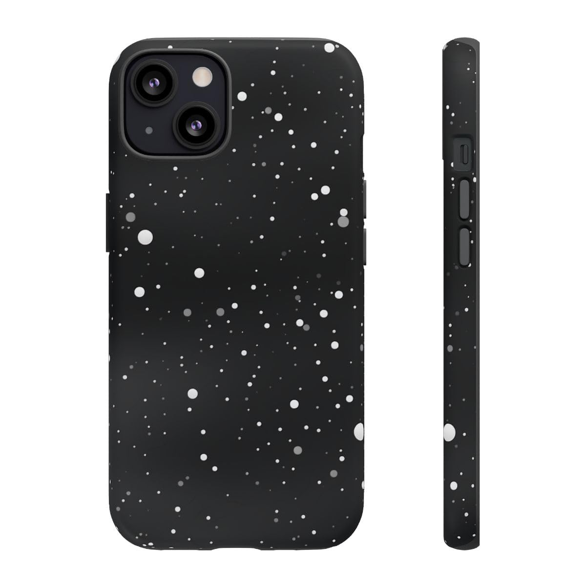 Coque rigide iPhone 13 mate blanche texture spatiale antichoc et design - 3