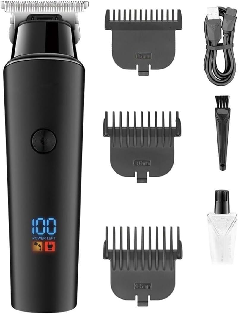 Men's Hair Clipper Professional Electric Hair Clipper Rechargeable Cordless Portable