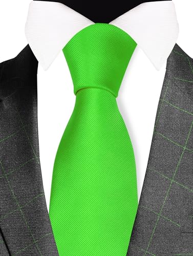 Image of GUSLESON Classic New 3.15 inch（8cm） Men's Solid Color Necktie Wedding Business Tie + Gift Box
