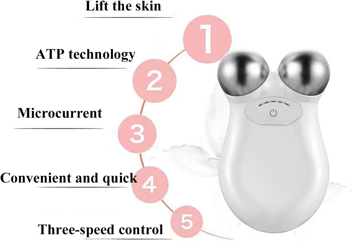 Microcurrent Facial Device,Enhances The Ability to Lift The Face and Tighten The Skin,Facial Wrinkle Equipment，White - Image 4