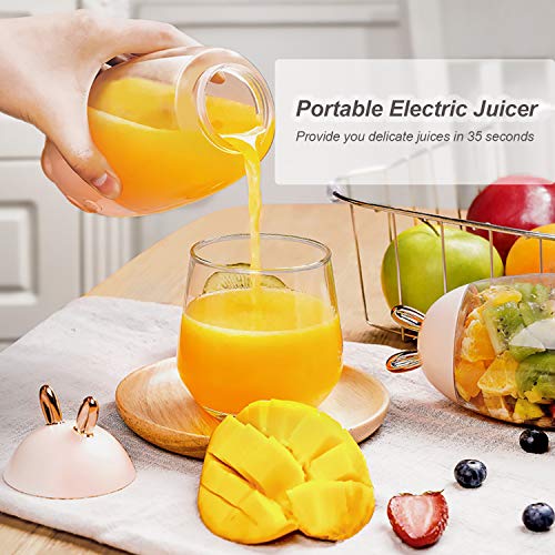 DECDEAL 330 ml Espremedor Elétrico Portátil Copo Misturador USB Recarregável Mini Liquidificador de