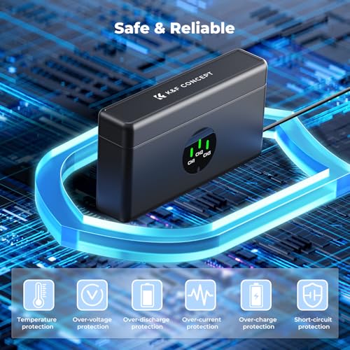 Image of K&F CONCEPT OSMO 360 Battery Charger, 3-Slot Action 5 Pro Battery Charger Case Compatible with DJI OSMO Action 5 Pro, Action 4, Action 3 Camera