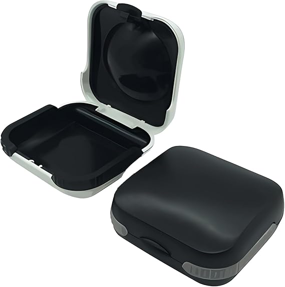 Bettinay 2 PCS Hearing Aid Case, 65 * 65 * 30mm Waterproof Box, Built ...