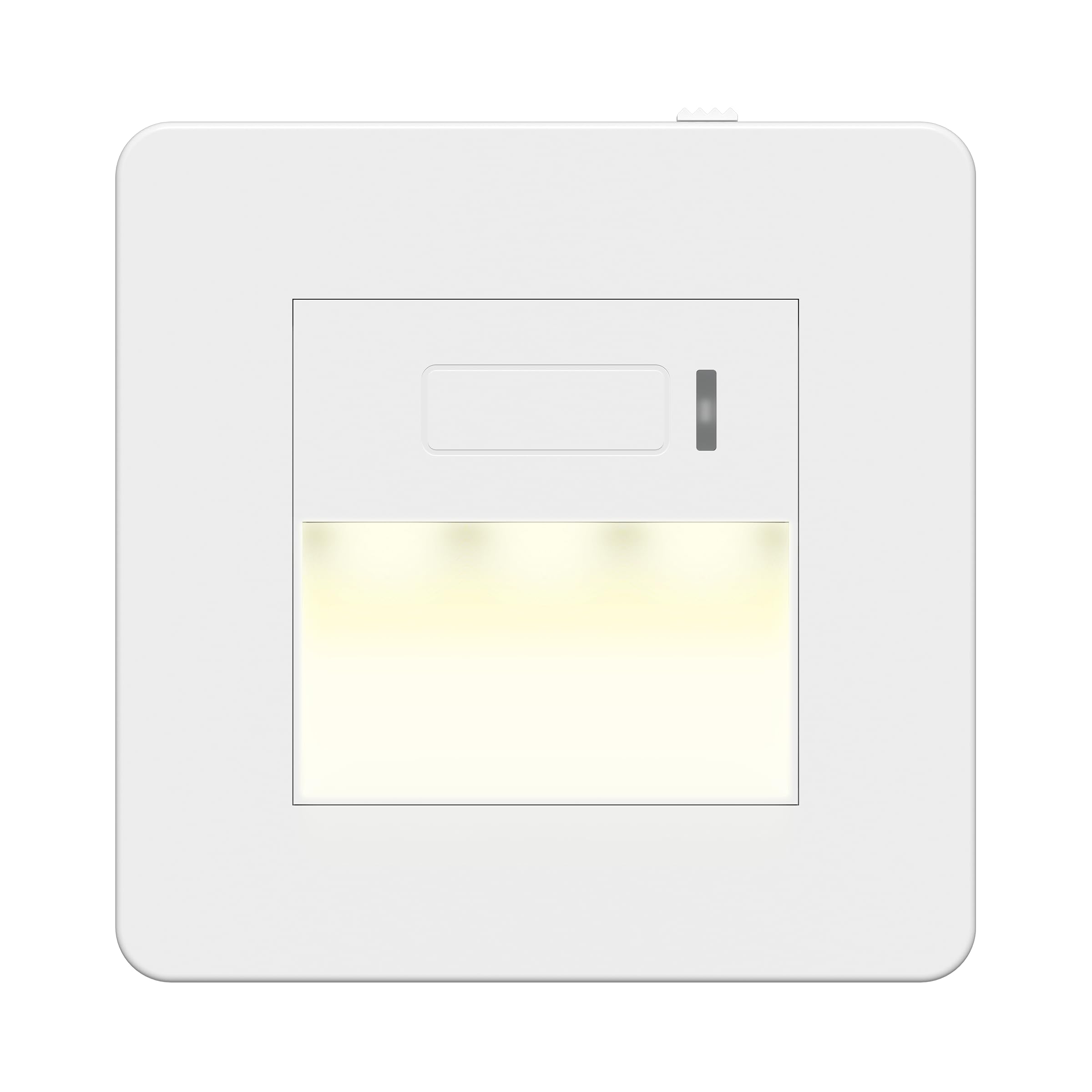 LIDER Full Guide Light, Neutral Required, No Earth, in-Wall Night Light, Built-in LED with Daylight Sensor, Adjustable Brightness, Glossy Finish, Thermoplastic, UKCA Certified, White (Not Plug-in) — image 1