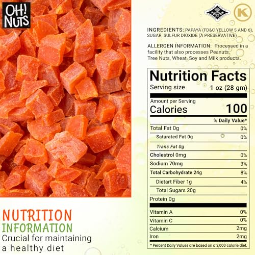 Oh! Nuts Dried Papaya Diced | 2 Lb thumb #5