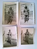  Militaria, Soldaten in Uniform, 4 Fotografien, datiert 1942, Konvolut