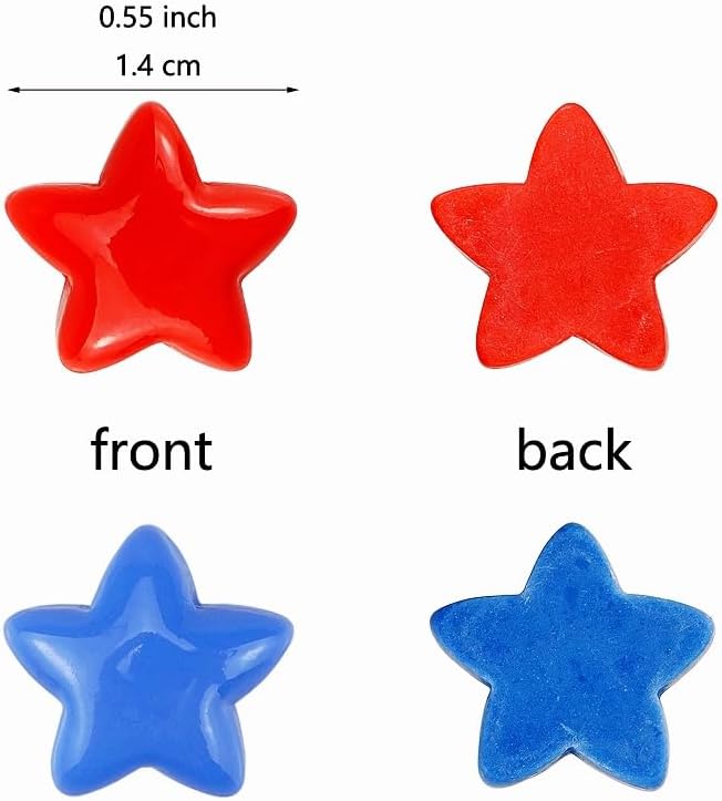 100 PCS Colorful Resin Stars Flatback No Holes Plastic Mini Star Bulk Resin Embellishments for Crafts Accessories image 2