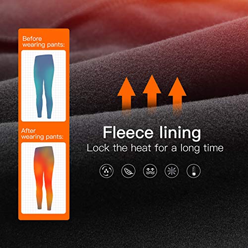 Santic Fahrradhose Lang Damen Gepolsterte Winter Thermo Leggings Radlerhose Radhose Radsport Lange Hosen Tights Elastische Schnell Trocknend Rot L