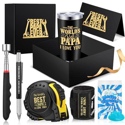 8-Pcs-Fathers-Day-Gift-Set-Best-Dad-Gifts-Papa-Multifunctional-Tool-Set-Fathers-Day-Box-Tumbler-Telescoping-Magnetic-Pickup-Tool-Magnetic-Wristband-Multitool-Pen-for-Man-Birthday-Dad-Day