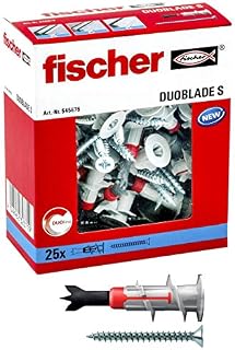 fischer 545676 - Taco samozamykający para placa de yeso DUOBLADE S + tornillo (Envase de 25 ud.)