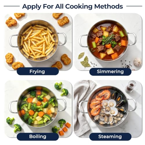 E-far 8QT Stainless Steel Stock Pot with Lid, Induction Cooking Pot by E-far - Used condition - Image 7