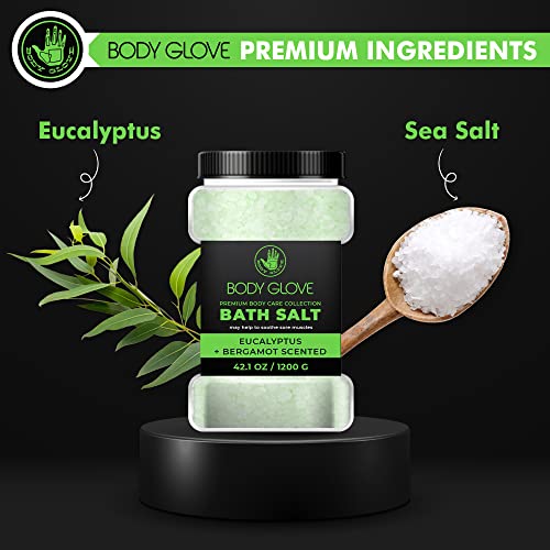 Body Glove Epsom Salt For Muscle Recovery Bath Salts For Pain Relief, 2.5 Lb Bath Soak, Eucalyptus & Bergamot Scent Epsom Salts For Soaking For Pain #TOP1