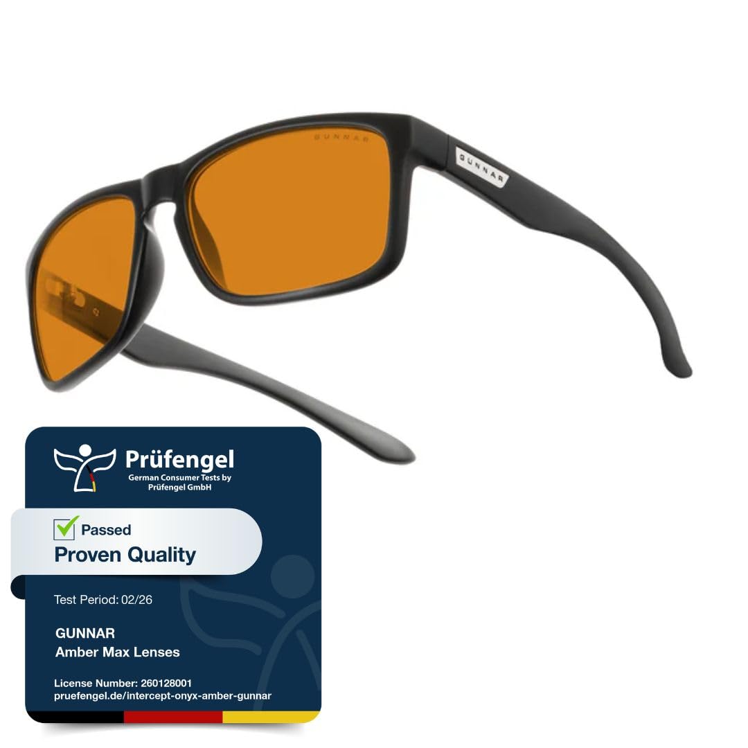 Gunnar Gaming and Computer Eyewear - Intercept, Frame Colour: Onyx