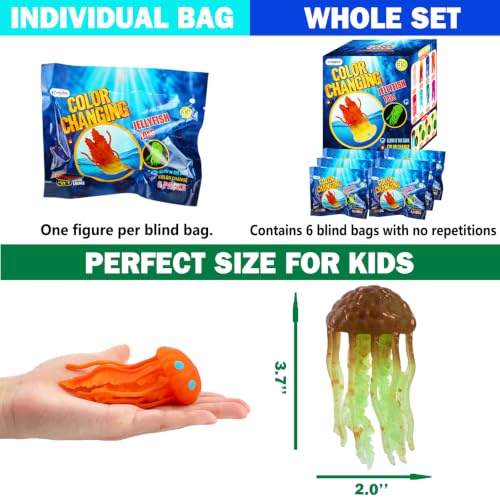 Halloween Bath Toys for Kids, Color Changing Jellyfish Mystery Pack - image 6