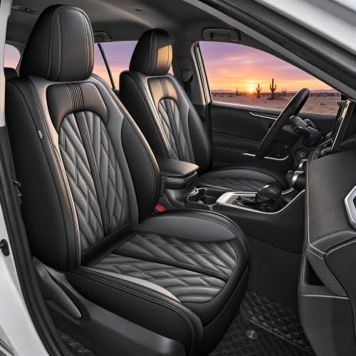 For Toyoya RAV4 Seat Covers 2019-2024 2025 2026 Perforated Leather Full Set