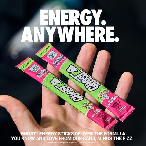 Image of GHOST Sugar-Free Energy Drink Packets, Warheads Sour Watermelon, 24 Sticks