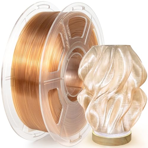 Image of IEMAI Clear PETG Filament 1.75mm Champagne 1kg, Glossy Transparent Finish 3D Printer Filament Up to 600mm /s High-Speed Printing for Lampshades, Home Decor & DIY Models