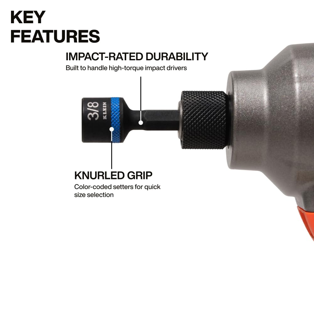 Amazon.co.jp: Klein Tools 32925S ナットセッターセット 磁気