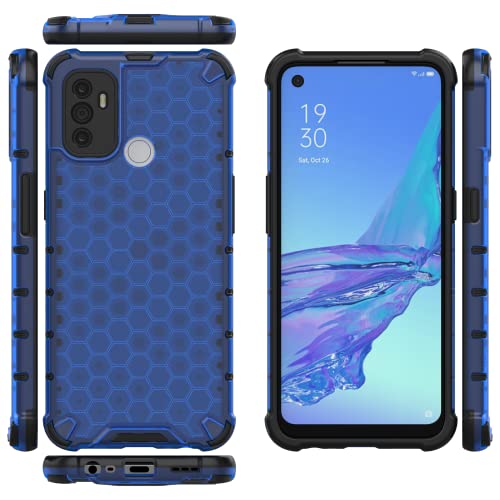 Ή@ for Oppo A53 4G }zP[X,Ή@ for Oppo A53 4G CPH2127 CPH2131 Jی h~yn[hPC+TPUz2in1X}zP[X Blue